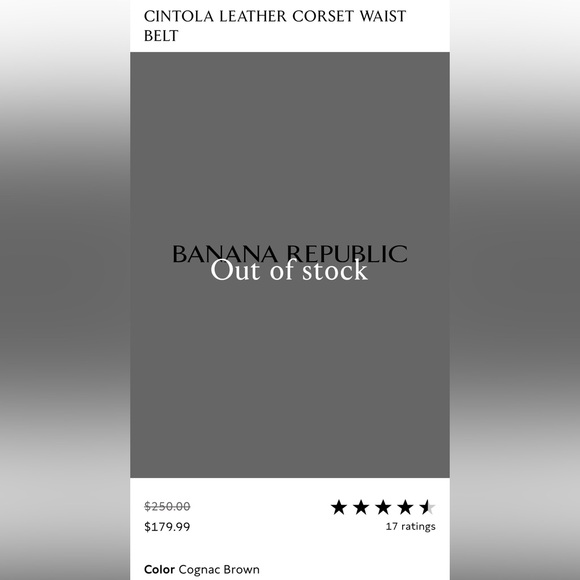 Banana Republic Brown Leather Corset  Belt with Gold Buckle - Picture 8 of 14